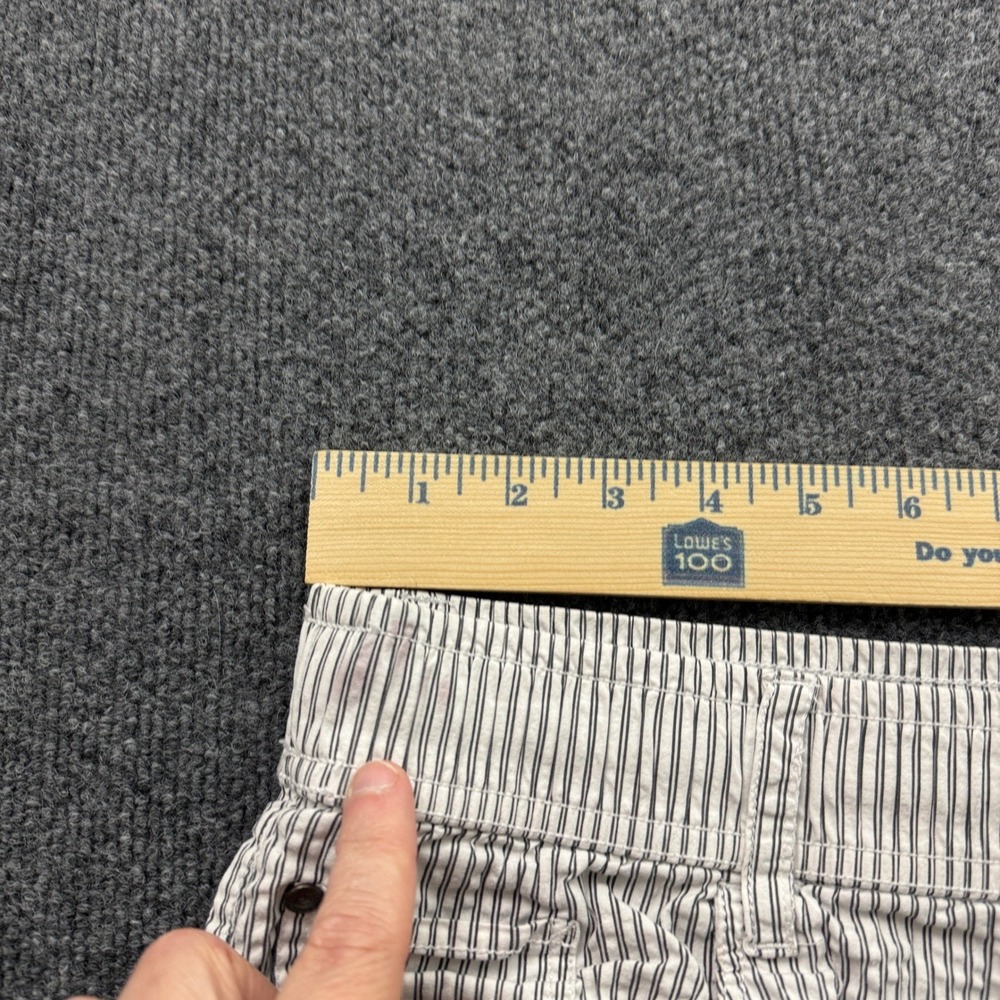 Civil Society Skinny Seersucker Pants Mens XL 36 White Navy Blue Striped READ - Picture 13 of 16